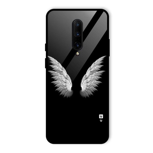 White Wings Glass Back Case for OnePlus 7 Pro