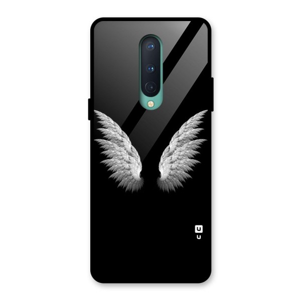 White Wings Glass Back Case for OnePlus 8