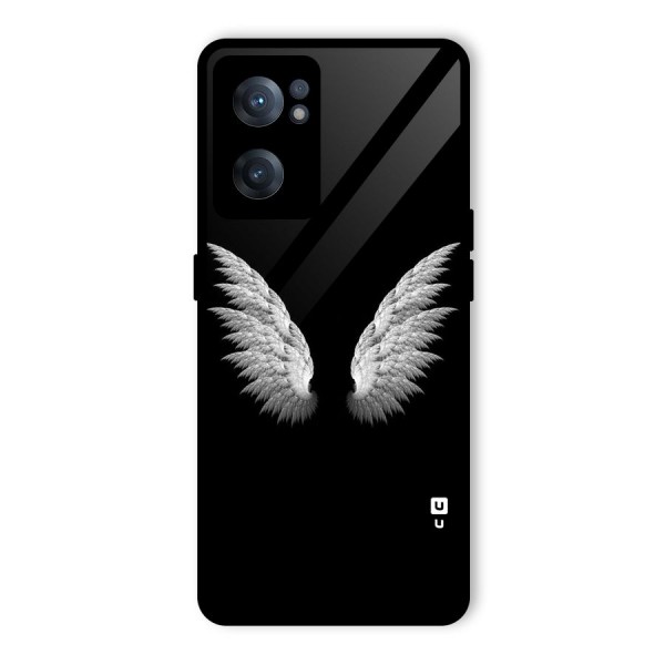 White Wings Glass Back Case for OnePlus Nord CE 2 5G