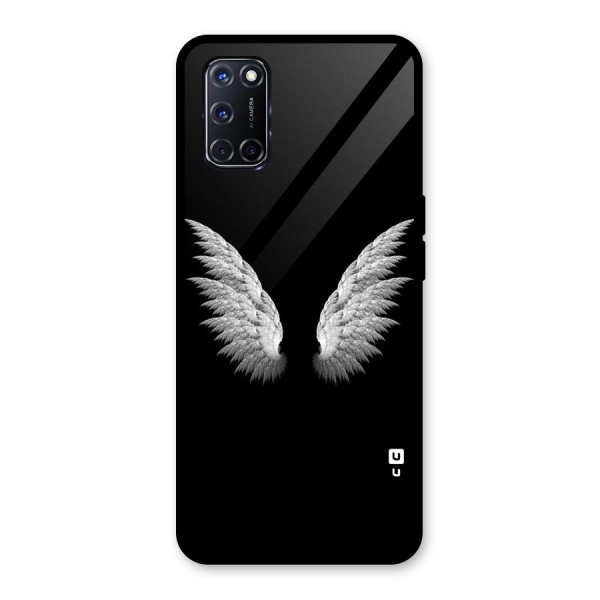 White Wings Glass Back Case for Oppo A52