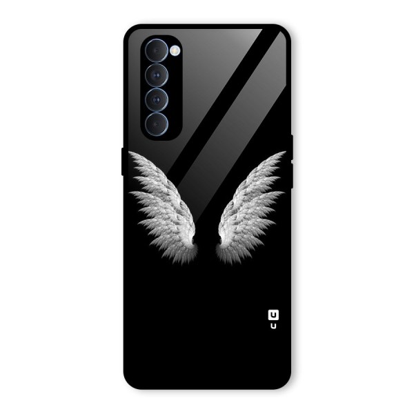 White Wings Glass Back Case for Oppo Reno4 Pro