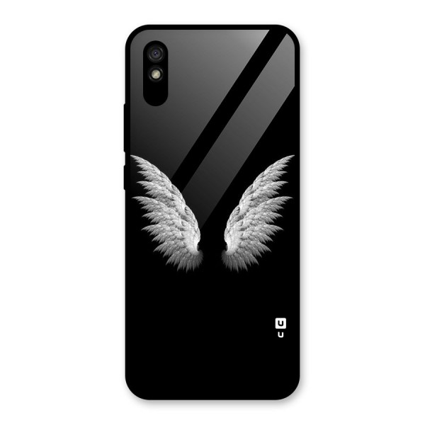 White Wings Glass Back Case for Redmi 9i