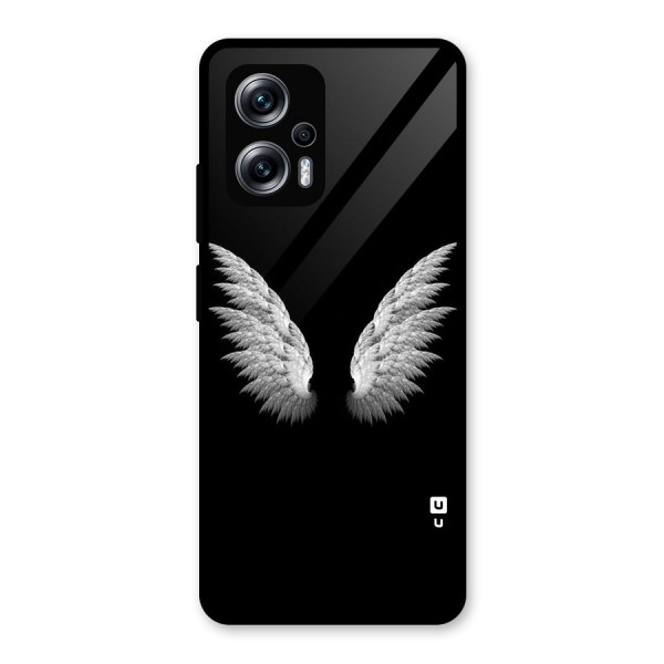 White Wings Glass Back Case for Redmi K50i