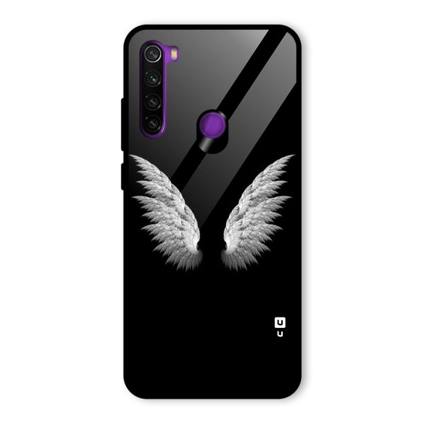 White Wings Glass Back Case for Redmi Note 8