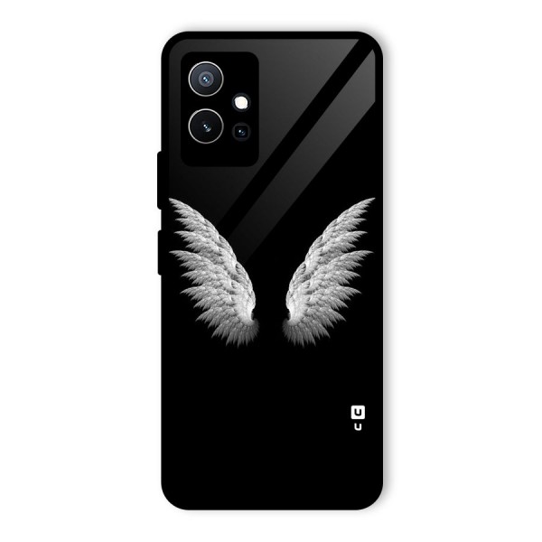 White Wings Glass Back Case for Vivo T1 5G