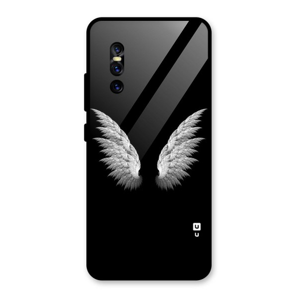 White Wings Glass Back Case for Vivo V15 Pro