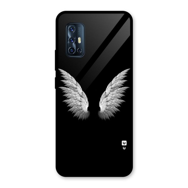 White Wings Glass Back Case for Vivo V17