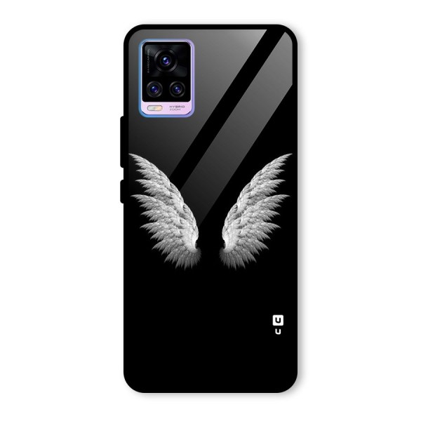 White Wings Glass Back Case for Vivo V20 Pro