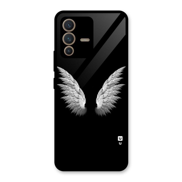 White Wings Glass Back Case for Vivo V23 5G