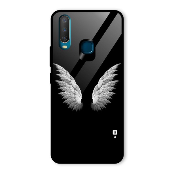 White Wings Glass Back Case for Vivo Y12