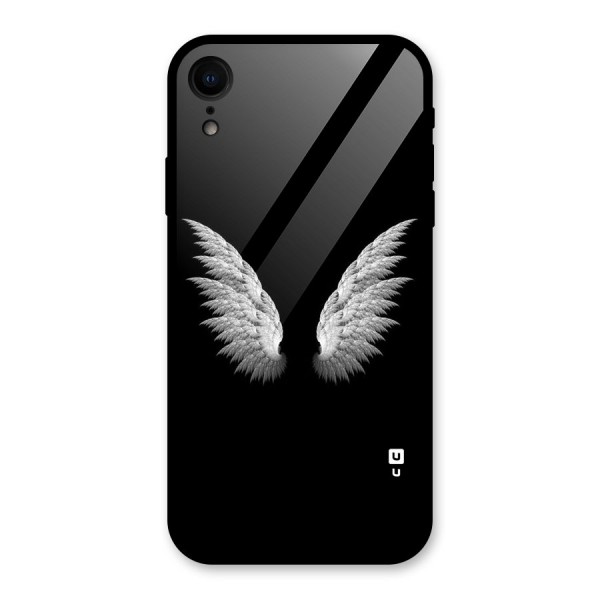 White Wings Glass Back Case for XR