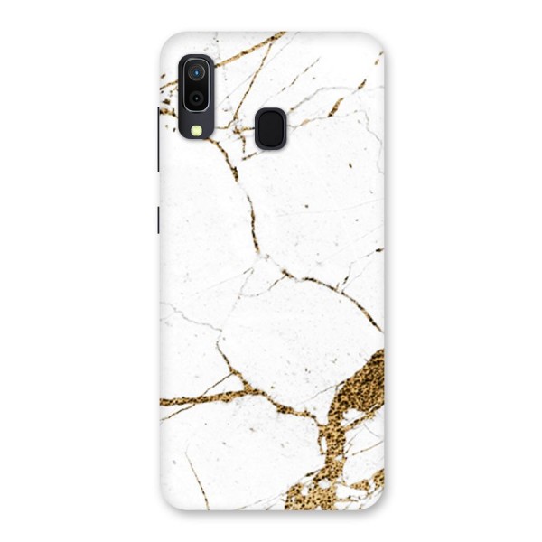 White and Gold Design Back Case for Galaxy A20