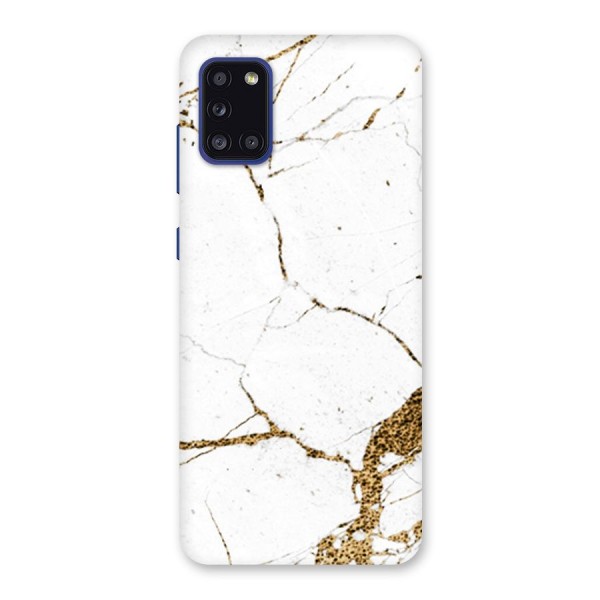 White and Gold Design Back Case for Galaxy A31