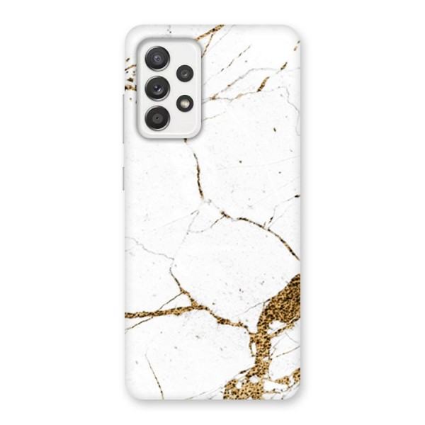 White and Gold Design Back Case for Galaxy A52