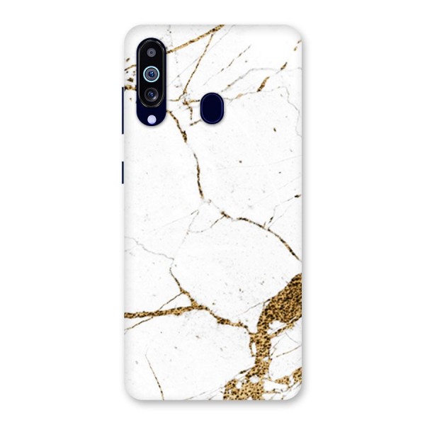 White and Gold Design Back Case for Galaxy A60