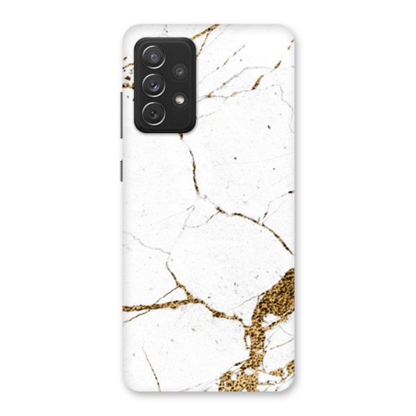 White and Gold Design Back Case for Galaxy A72