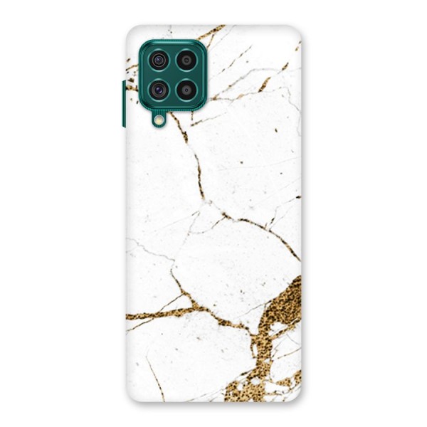 White and Gold Design Back Case for Galaxy F62