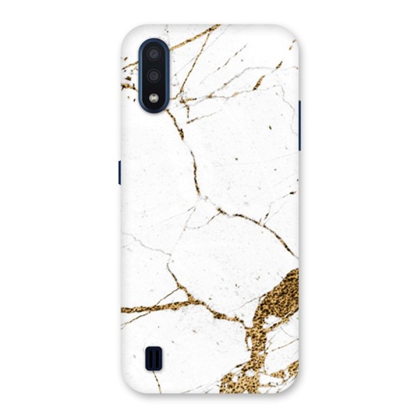 White and Gold Design Back Case for Galaxy M01