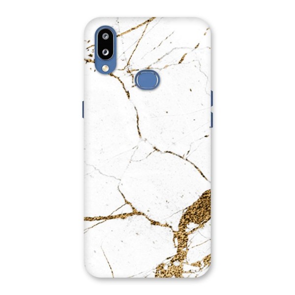 White and Gold Design Back Case for Galaxy M01s