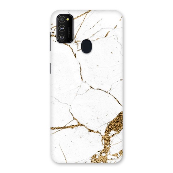 White and Gold Design Back Case for Galaxy M21