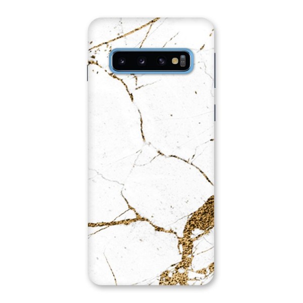 White and Gold Design Back Case for Galaxy S10