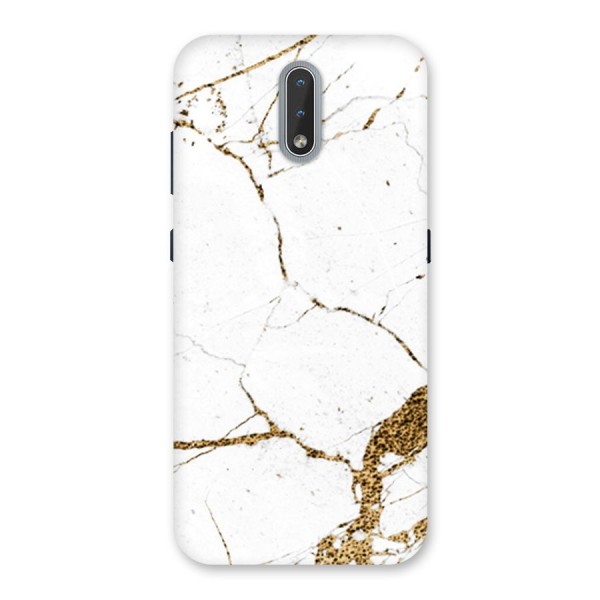 White and Gold Design Back Case for Nokia 2.3