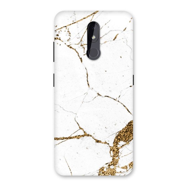 White and Gold Design Back Case for Nokia 3.2