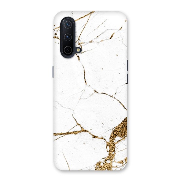 White and Gold Design Back Case for OnePlus Nord CE 5G