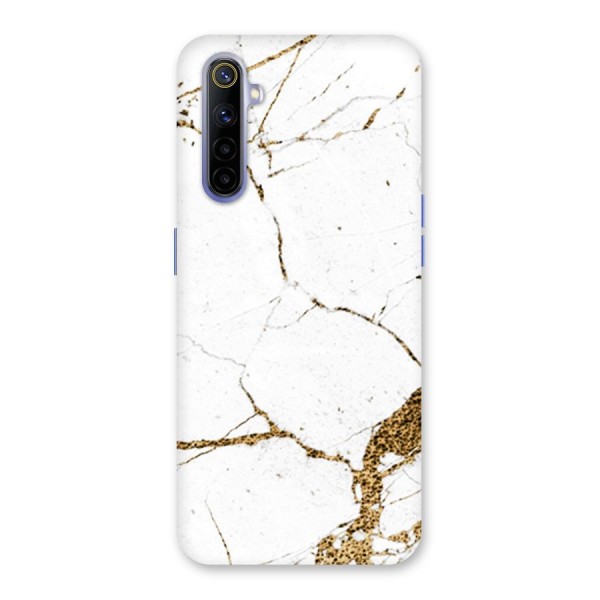 White and Gold Design Back Case for Realme 6