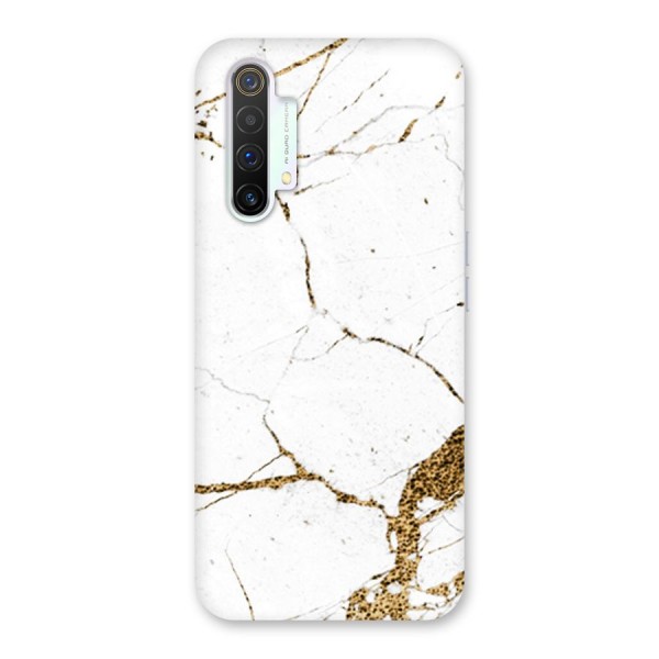 White and Gold Design Back Case for Realme X3