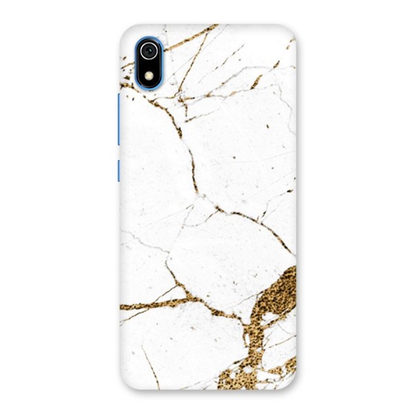 White and Gold Design Back Case for Redmi 7A