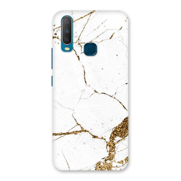 White and Gold Design Back Case for Vivo U10