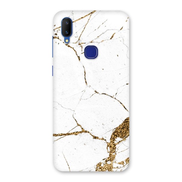 White and Gold Design Back Case for Vivo V11