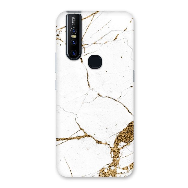 White and Gold Design Back Case for Vivo V15