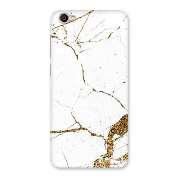 White and Gold Design Back Case for Vivo Y55s