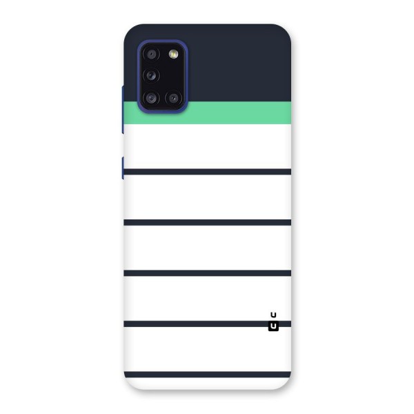 White and Simple Stripes Back Case for Galaxy A31