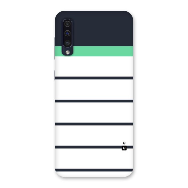 White and Simple Stripes Back Case for Galaxy A50s