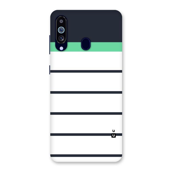 White and Simple Stripes Back Case for Galaxy A60