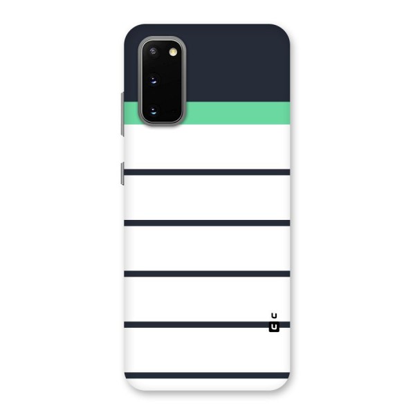 White and Simple Stripes Back Case for Galaxy S20