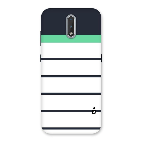 White and Simple Stripes Back Case for Nokia 2.3