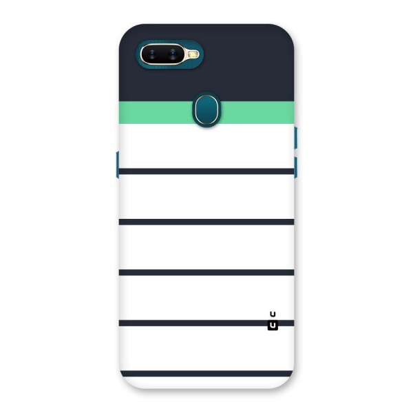 White and Simple Stripes Back Case for Oppo A12