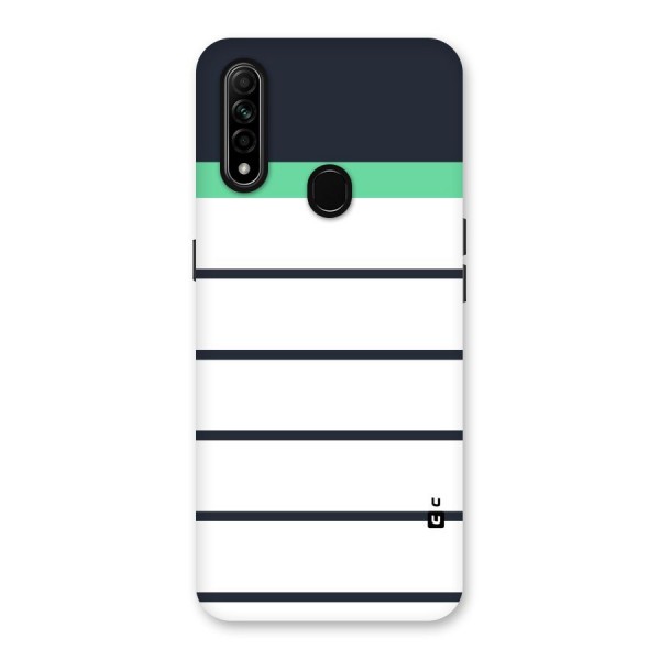 White and Simple Stripes Back Case for Oppo A31