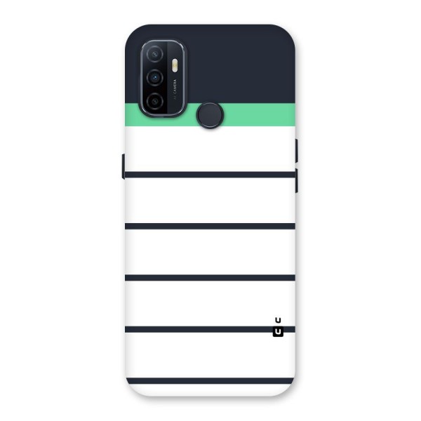 White and Simple Stripes Back Case for Oppo A53