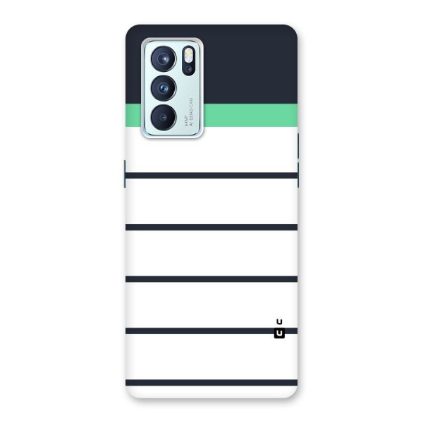 White and Simple Stripes Back Case for Oppo Reno6 Pro 5G