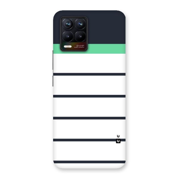 White and Simple Stripes Back Case for Realme 8