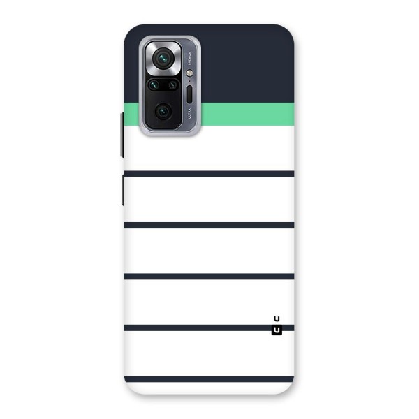 White and Simple Stripes Back Case for Redmi Note 10 Pro