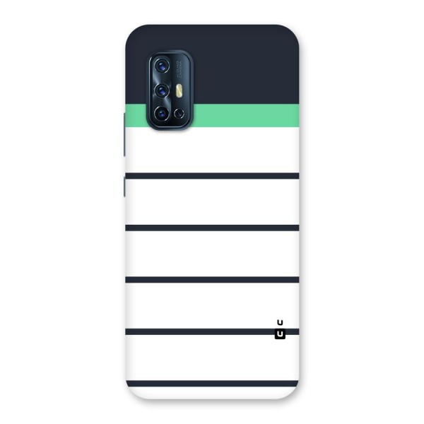 White and Simple Stripes Back Case for Vivo V17