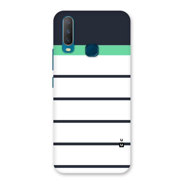 White and Simple Stripes Back Case for Vivo Y15