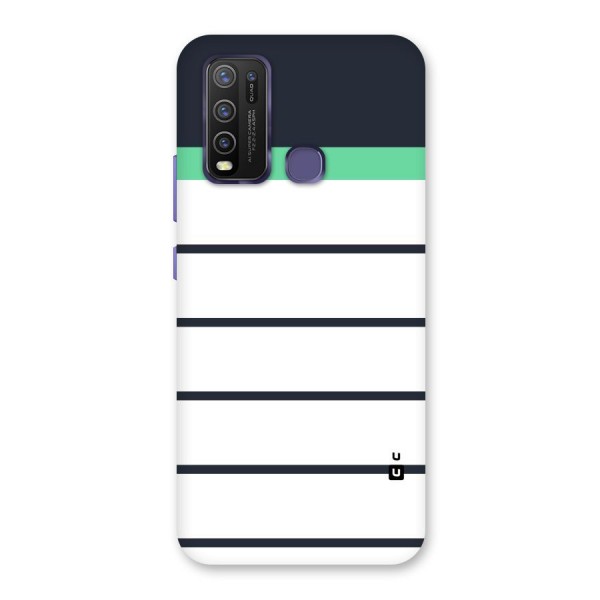 White and Simple Stripes Back Case for Vivo Y30