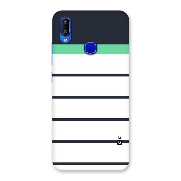 White and Simple Stripes Back Case for Vivo Y91